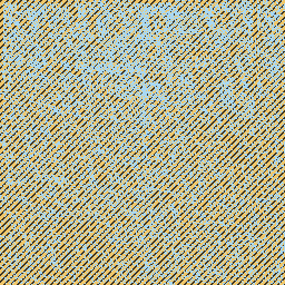 Provenance overlay: majority orange hatch (59% invented), blue dot regions (41% recovered)